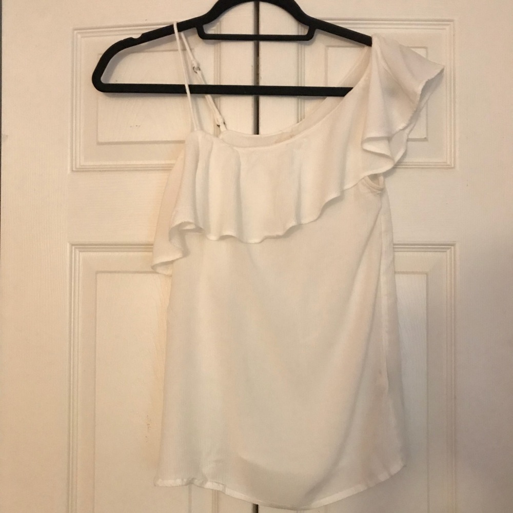 Hollister • Asymmetrical White Summer Tank Top